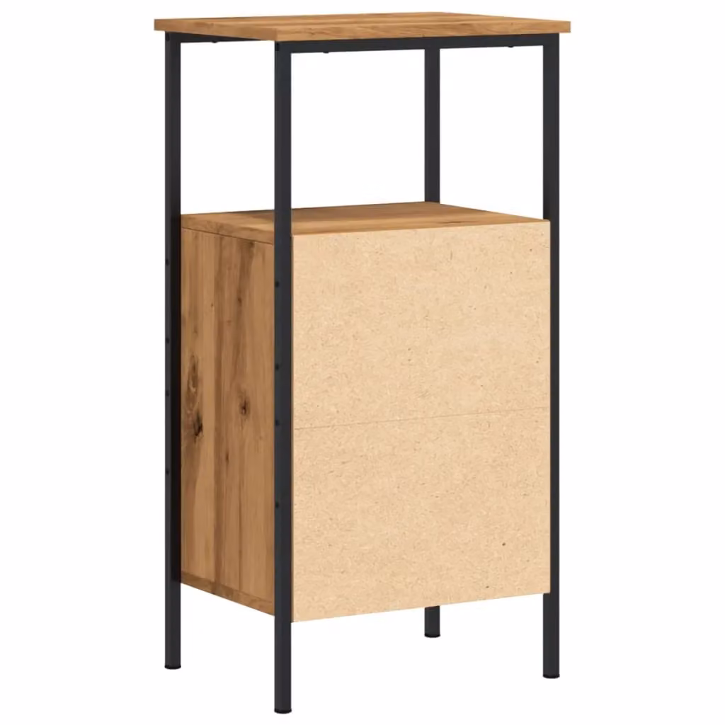 Berkfield Home Artisan Oak Bedside Cabinets, Set of 2, Brown, W/D/H: 41 x 31 x 80 cm – 5