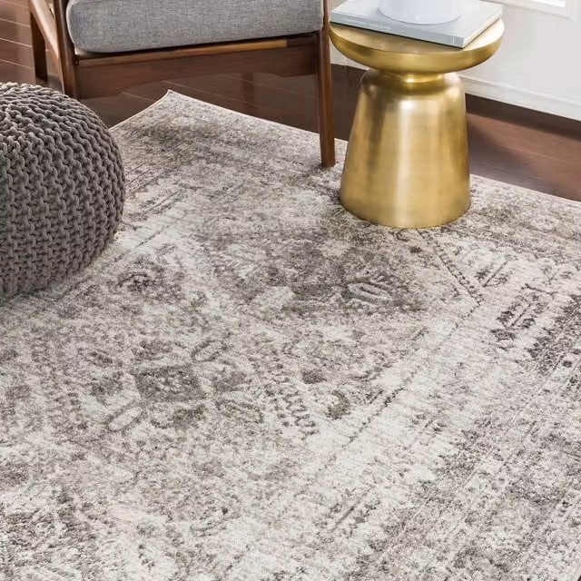 Livabliss Monte Carlo Vintage Boho Living Room Rug in Blue, Grey and White, W: 160 cm, L: 220 cm – 1