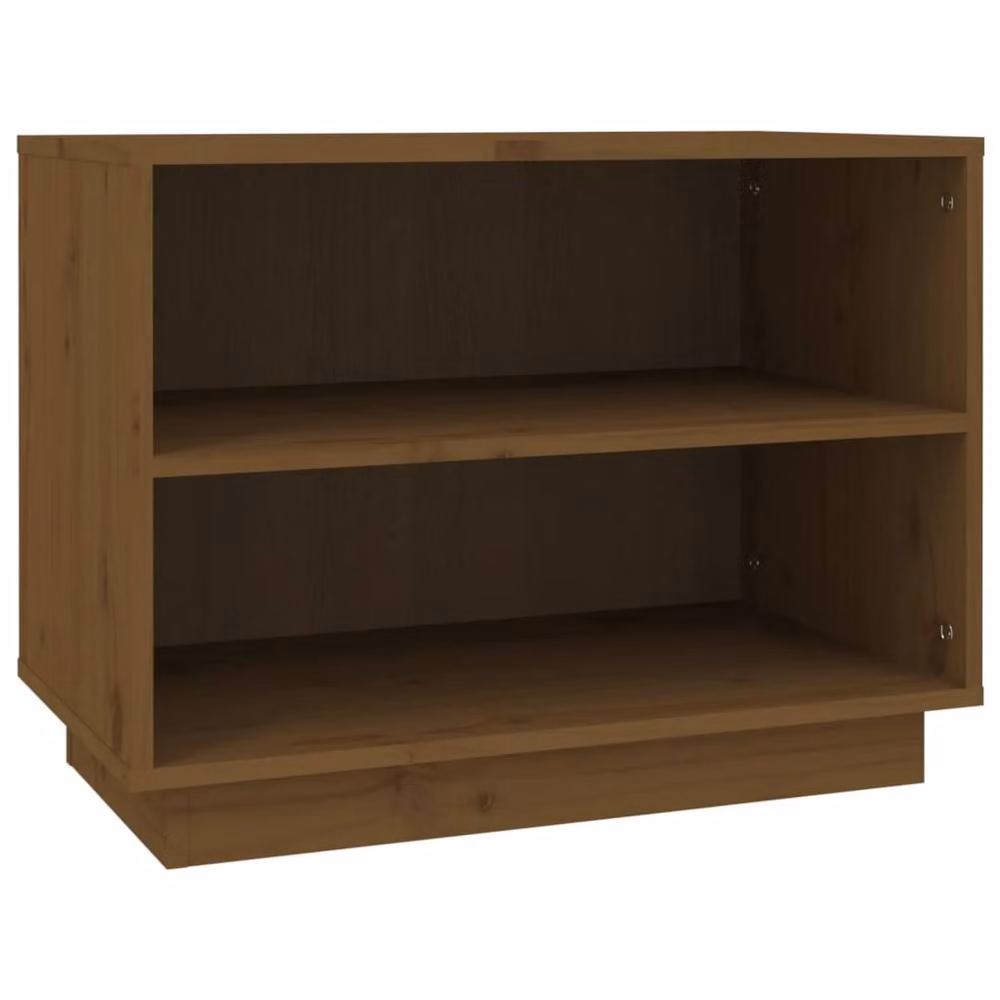 Berkfield Home Shoe Cabinet in Honey Brown Solid Pine Wood, W/D/H: 60 x 34 x 45 cm – 2
