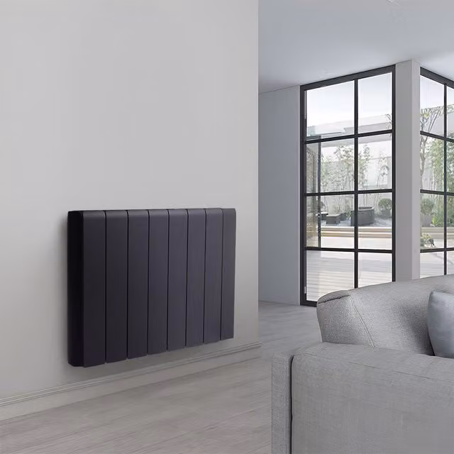 Livingandhome Black Ceramic Fan Heater with Remote and App Control, Wall Mounted, Height: 71.5 cm