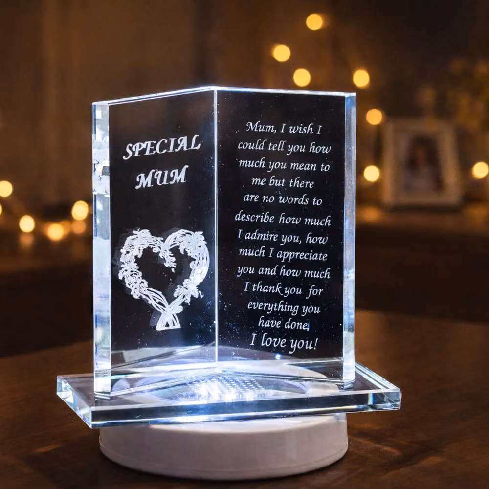 Marco Paul Special Mum LED Light Box Glass Plaque in Clear – 2