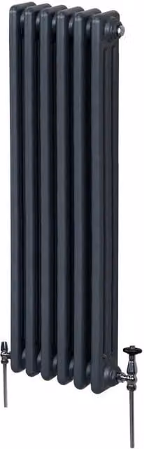 Monstershop Traditional 3 Column Steel Radiator in Anthracite Grey, H: 150 cm, W: 29.2 cm, D: 10 cm – 1