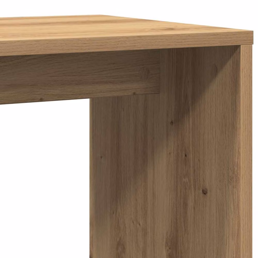 Berkfield Home Artisan Oak Side Table in Brown, W: 59 cm, D: 36 cm, H: 38 cm – 6