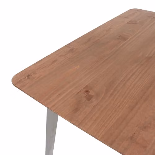 Core Products Corona Rectangular Dining Set with Table and 2 Benches in Grey or White Waxed Pine, W/D/H: 140 x 80 x 75 cm – 3