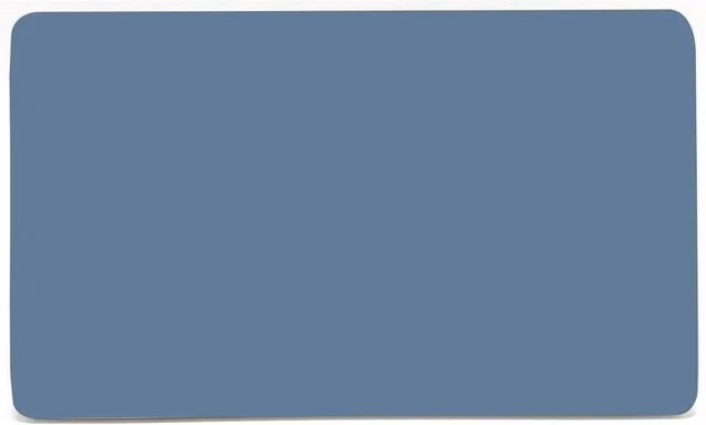 Trendi 2 Gang Artistic Modern Glossy Tactile Double Blanking Plate in Sky Blue