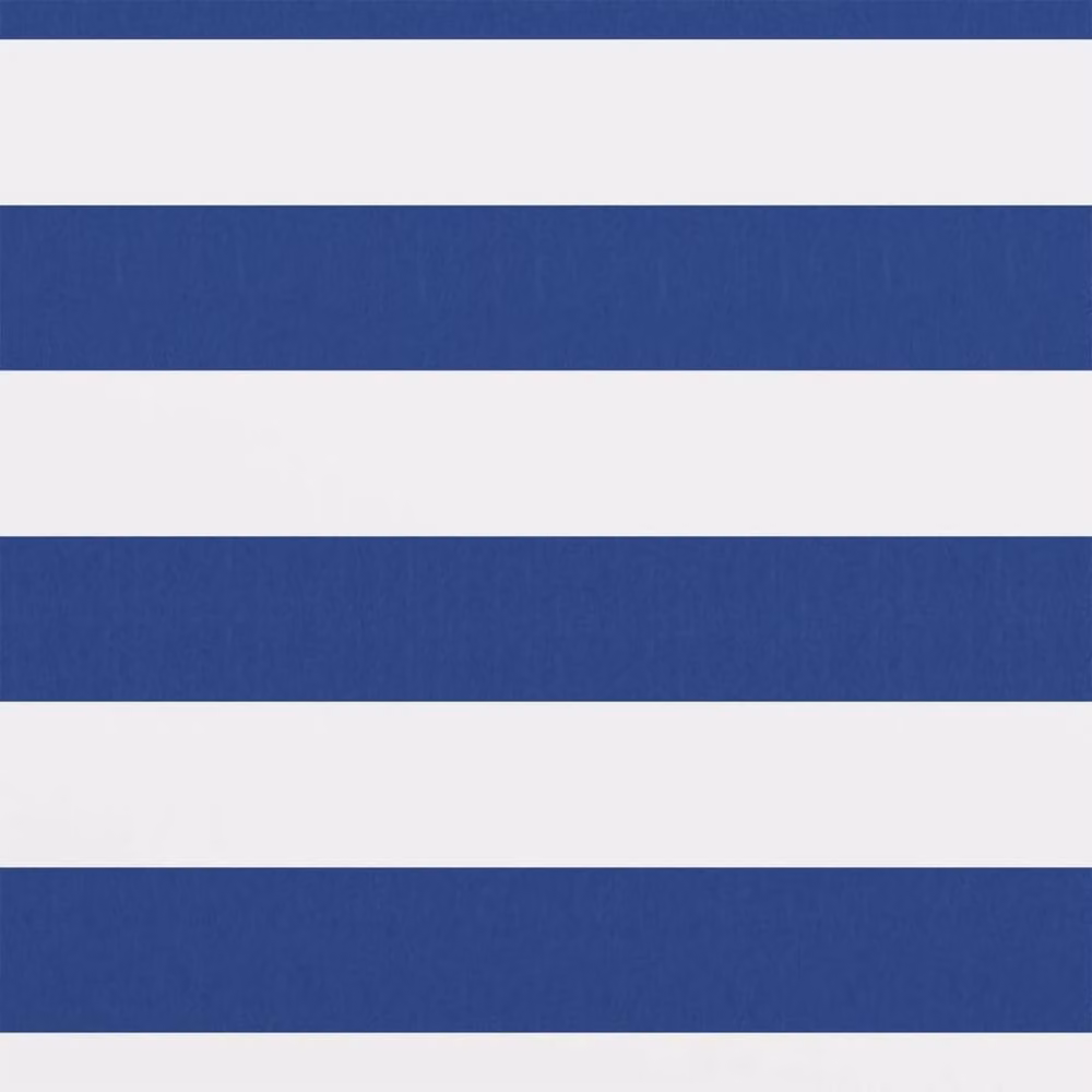 Berkfield Home Modern Balcony Screen in White and Blue Oxford Fabric, W: 120 cm, H: 600 cm – 3