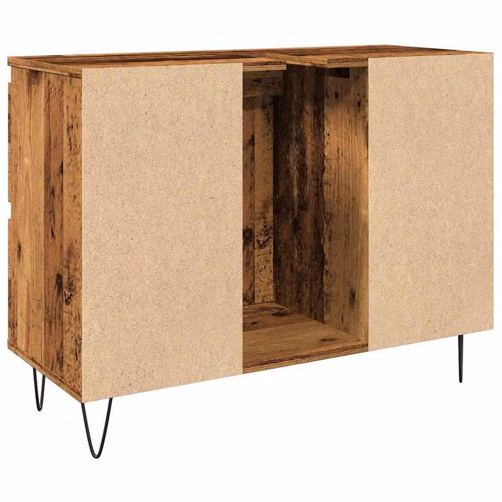 Berkfield Home Bathroom Cabinet in Old Wood Brown, W/D/H: 80 x 33 x 60 cm – 5