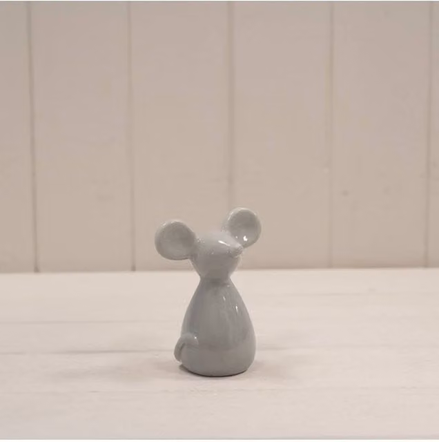 KDMD Grey Ceramic Round Animal Tabletop Ornament