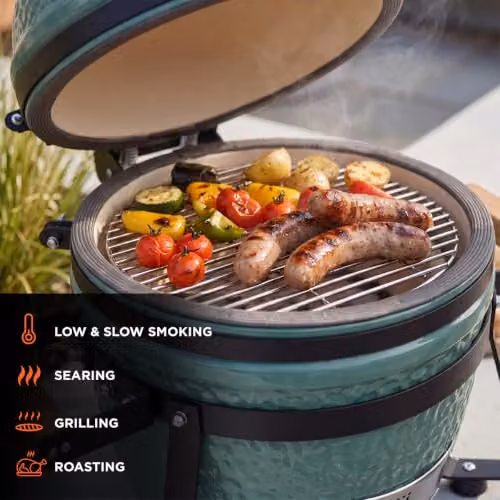 Charles Bentley Searsmith 13 inch Kamado Charcoal BBQ Grill in Green with Thermometer – 8