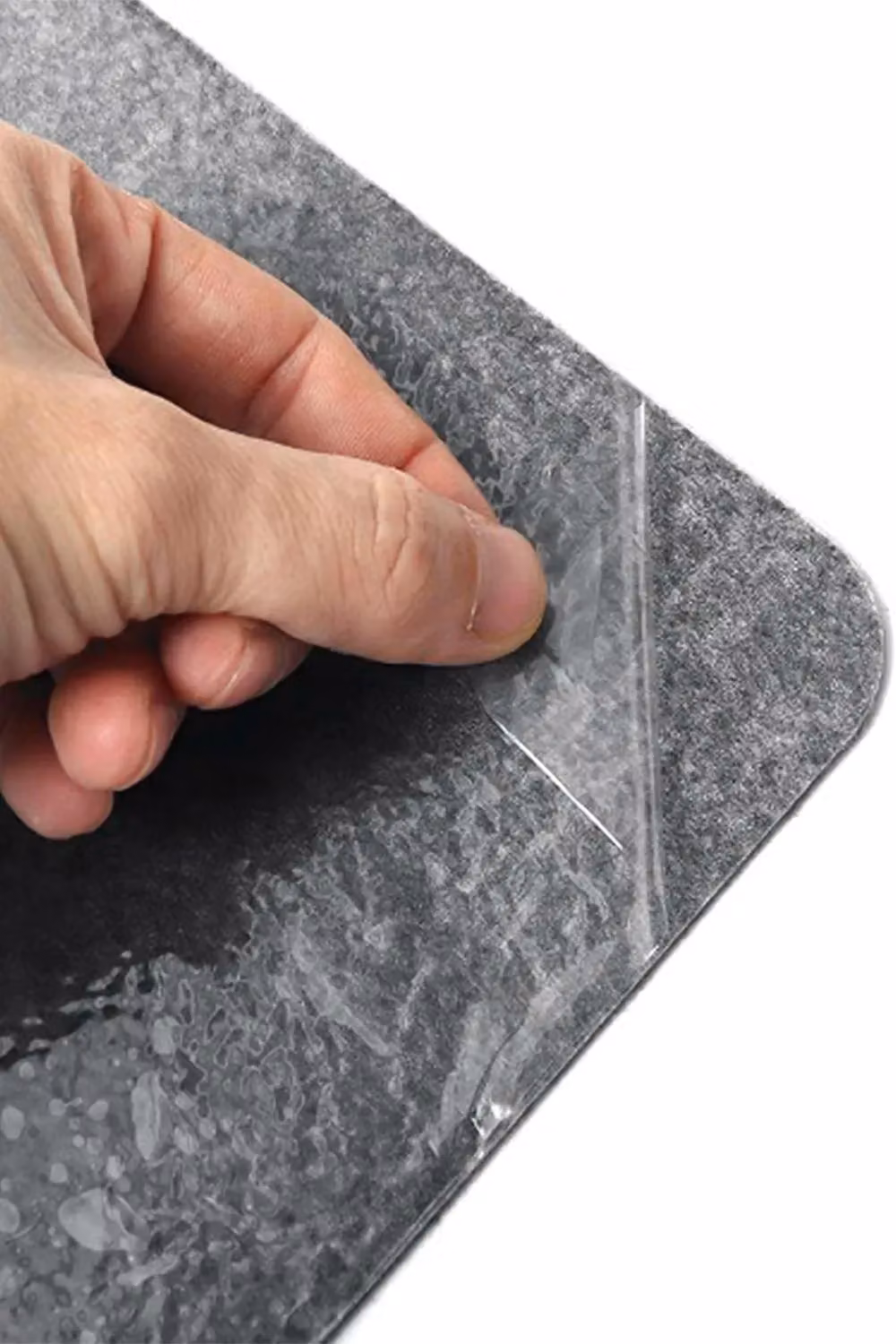 Living and Home 14 Pcs Non-Slip Self-Adhesive Stair Treads in Dark Grey, W/D/H: 55 x 20 x 0.2 cm – 4