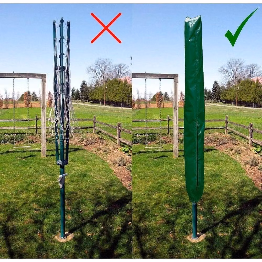 PAWNORA Waterproof Rotary Washing Line Cover in Green – 3