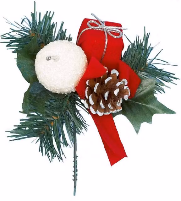 Premier Apple and Parcel Pick Christmas Decoration in Pale Green
