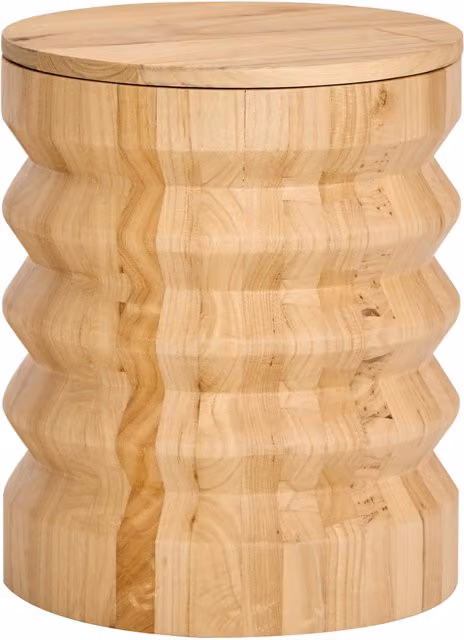 Nordlys Solid Wood Side Table with Storage in Brown – 1