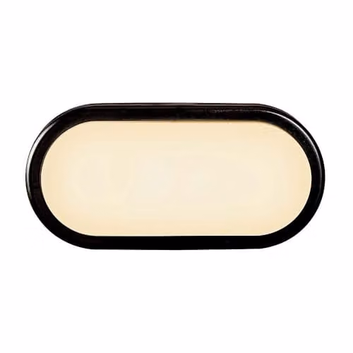 Nordlux Cuba Energy Oval LED Wall and Ceiling Light, Black, IP54 Outdoor Lighting – 1