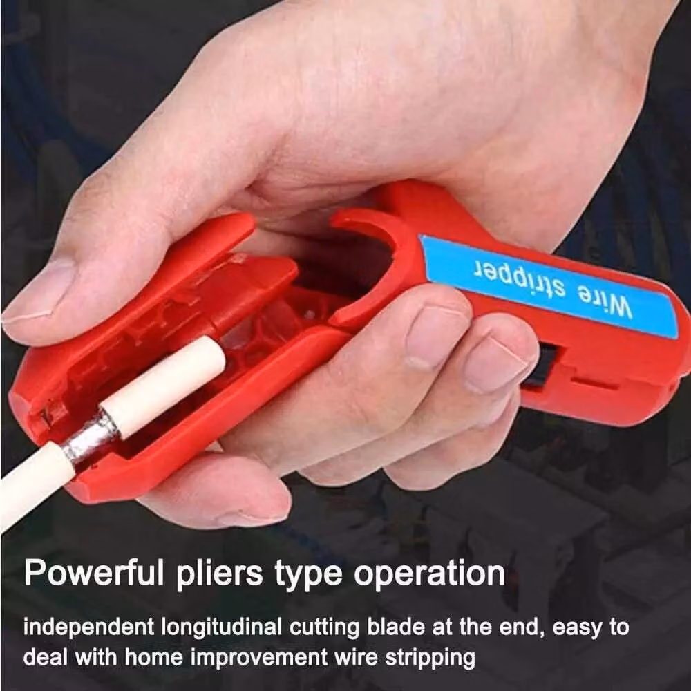 FLAVORA Ergonomic Round Cable Stripper in Red – 5