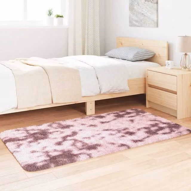 Berkfield Home NAVARRA Shaggy High Pile Rug, Pink, W: 80 cm, D: 150 cm