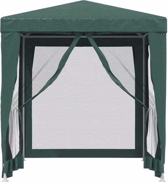 Berkfield Home Party Tent with 4 Mesh Sidewalls, Green, W: 200 cm, D: 200 cm, H: 240 cm – 1