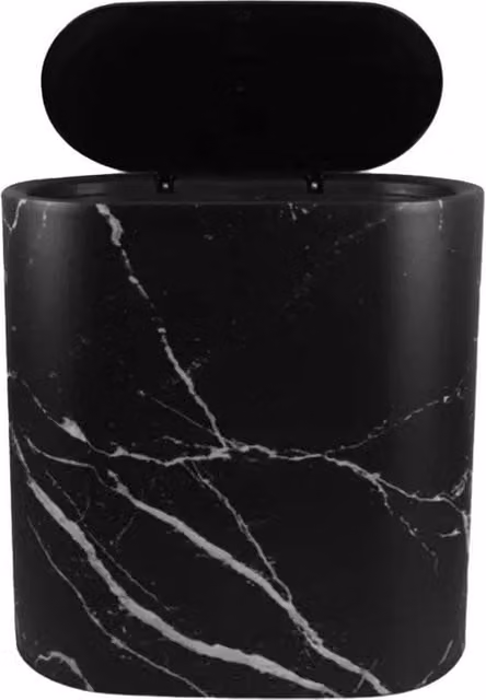 Kelvenix Black Slim Narrow Plastic Touch Open Top Dustbin – 1
