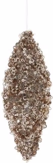 KDMD Gold Glitter Droplet Hanging Decoration, 2 Pack, Height: 18 cm – 1