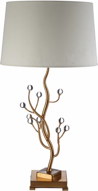 Orsina Table Lamp in Gold and White