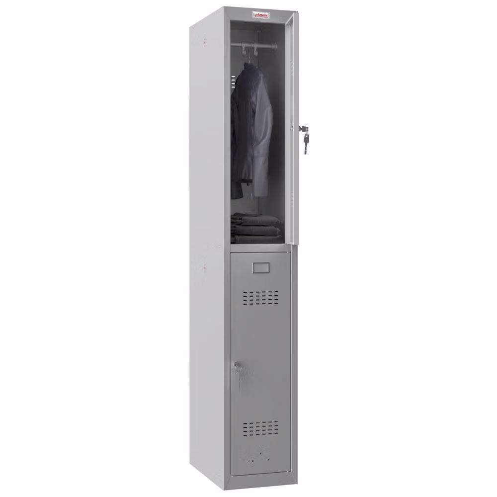 Phoenix Safe Company PL1233GGK Personal Locker in Grey with Key Lock, 68L, H 180 cm x W 100 cm – 2