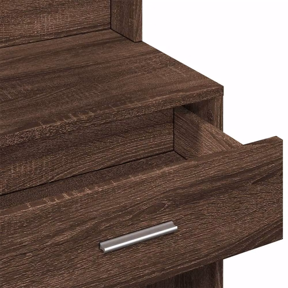 Berkfield Home Dressing Table with Cabinet in Brown Oak, W/D/H: 80 x 35 x 132 cm – 5