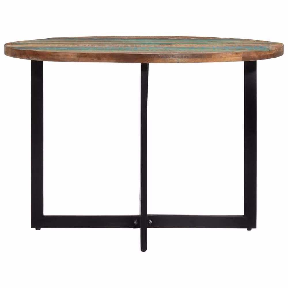 Berkfield Home Green Solid Wood Reclaimed Dining Table, W: 110 cm, D: 75 cm, H: 75 cm – 3