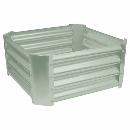 Harbour Housewares Green Galvanised Steel Raised Garden Bed W/D/H: 60 x 60 x 30 cm – 1