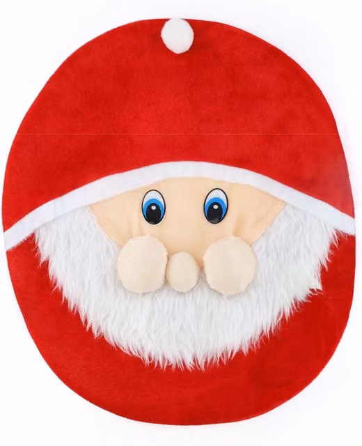 ILFD Group Ltd Father Christmas Round Toilet Seat Covers, Pack of 12, Multicolour