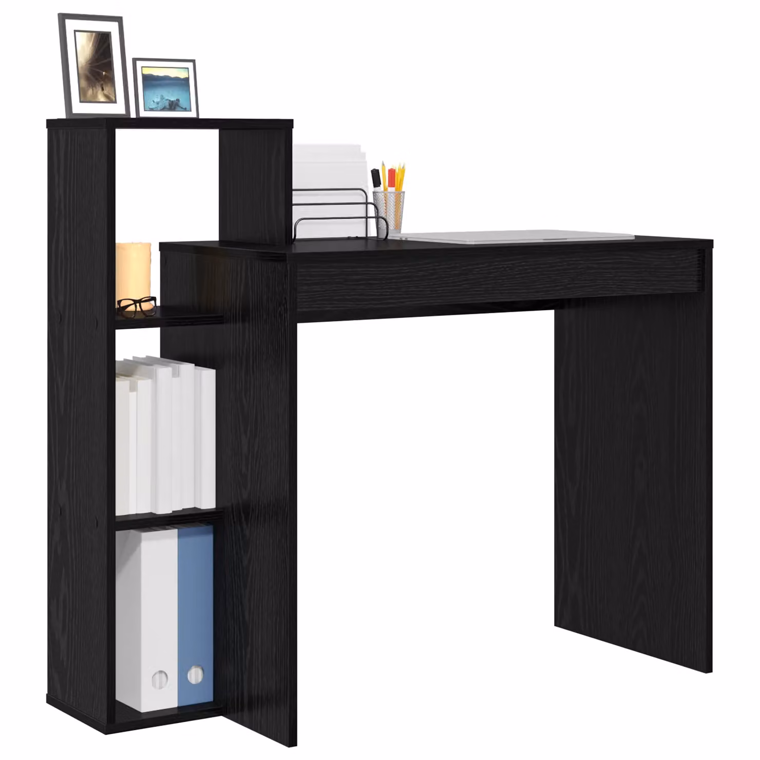 Berkfield Home Compact Computer Desk in Black Oak – 3