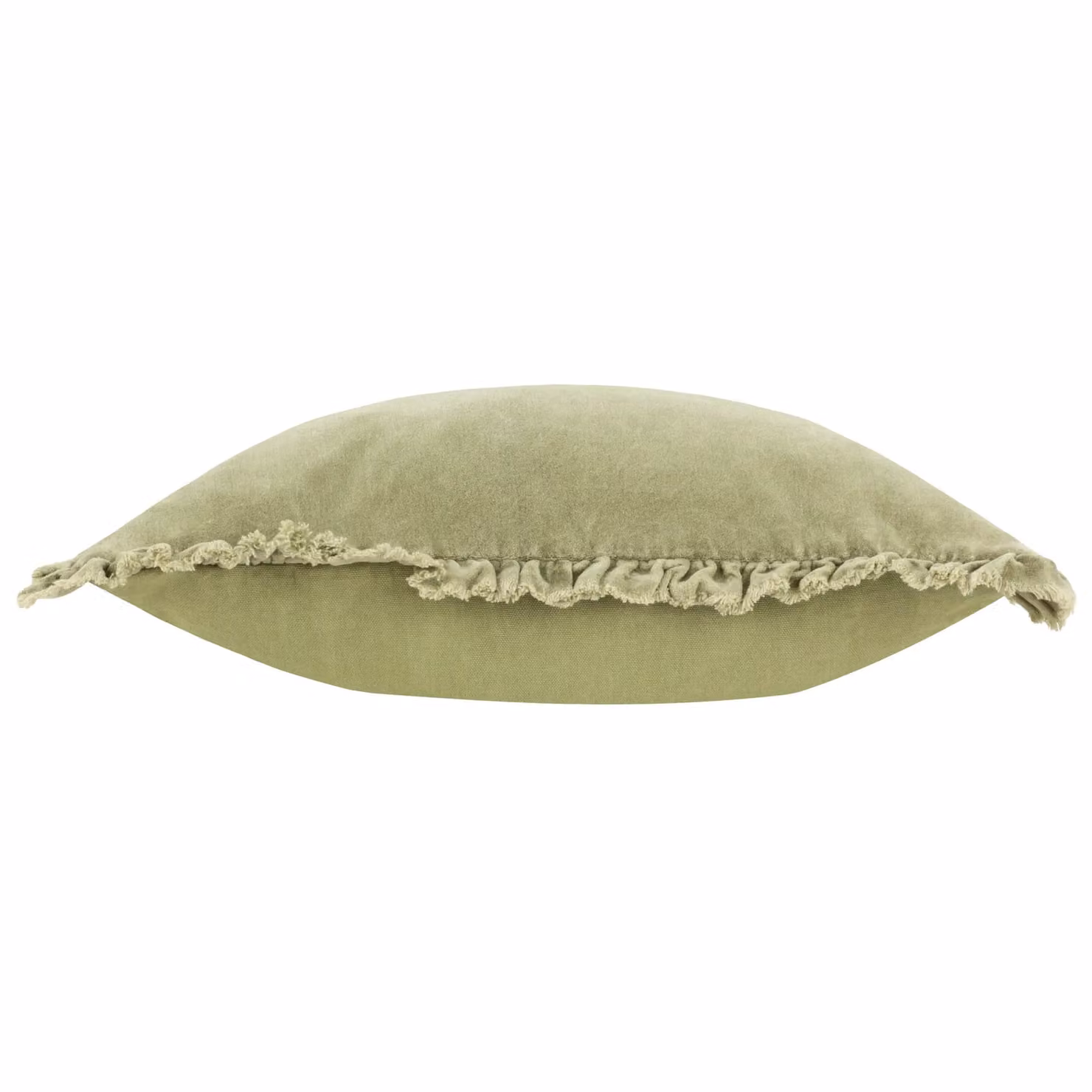 Yard Bertie Cotton Velvet Filled Cushion in Green, W/D/H: 45 x 45 x 45 cm – 3