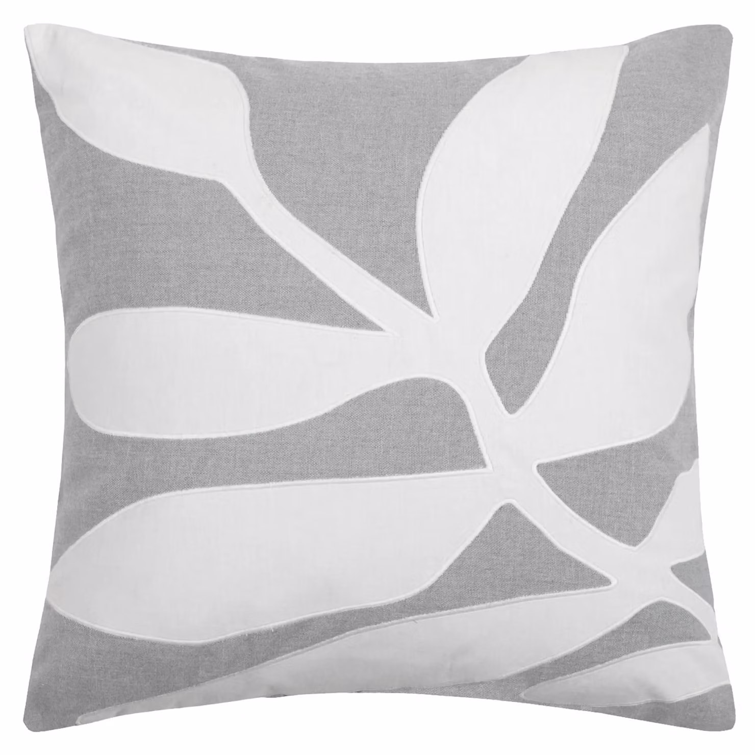 Voyage Maison Bodhi Floral Feather Filled Cotton and Linen Cushion in Grey, W/D/H: 50 x 50 x 5 cm – 2