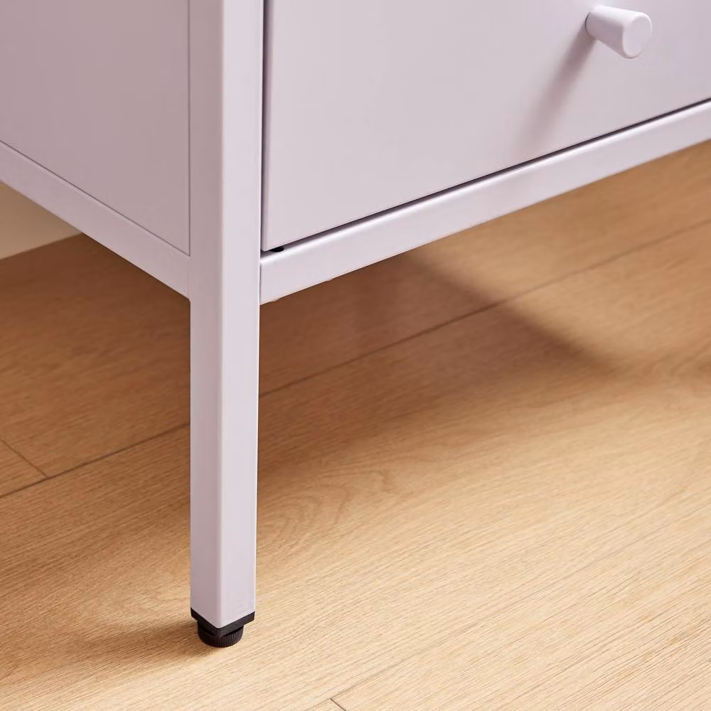 FurnitureboxUK Lykke Metal Storage Bedside Table in Purple – 3