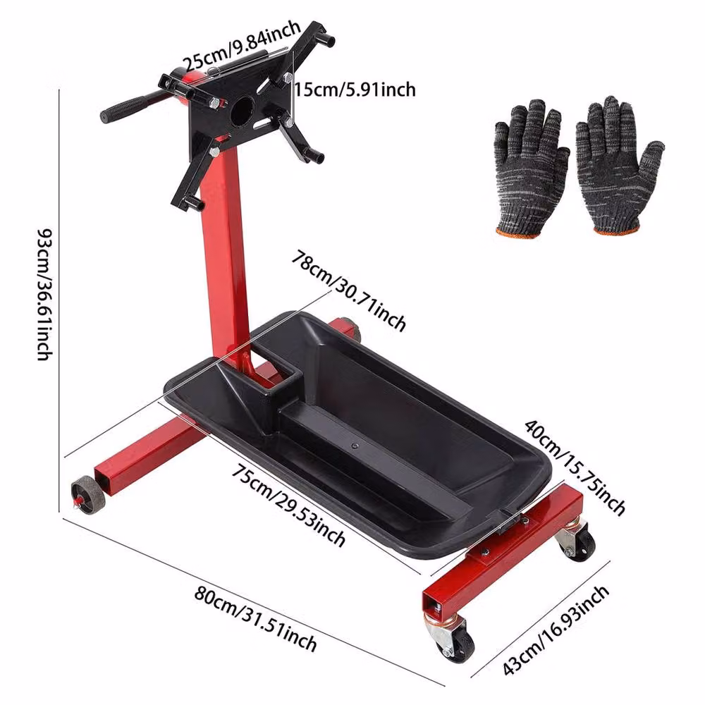 Ventryn Heavy Duty Swivel Engine Gearbox Transmission Stand, Red – 2