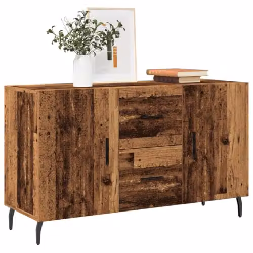 vidaXL Modern Sideboard in Brown Old Wood, W/D/H: 100 x 36 x 60 cm – 3