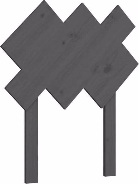 Berkfield Home Grey Solid Pine Wood Bed Headboard, W/D/H: 72.5 x 3 x 81 cm – 1