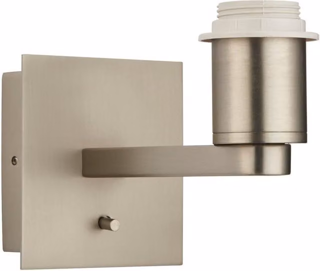 Endon Issac Dimmable Wall Light in Matt Nickel and Grey