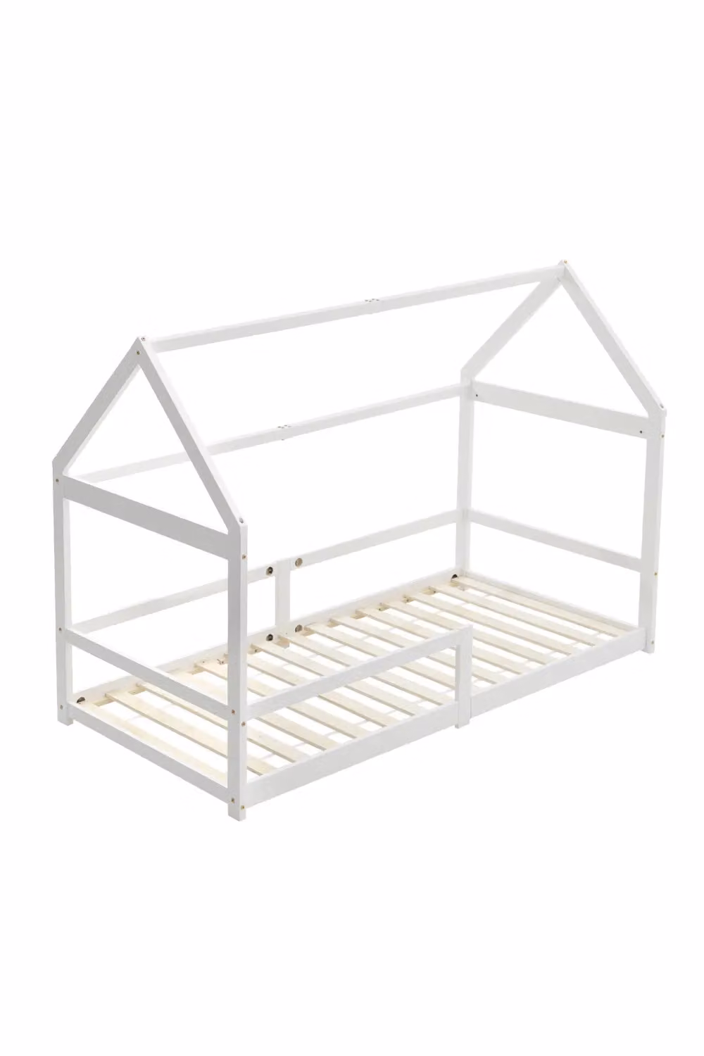 Living and Home White Solid Pine Wood House Bed for Children – 2
