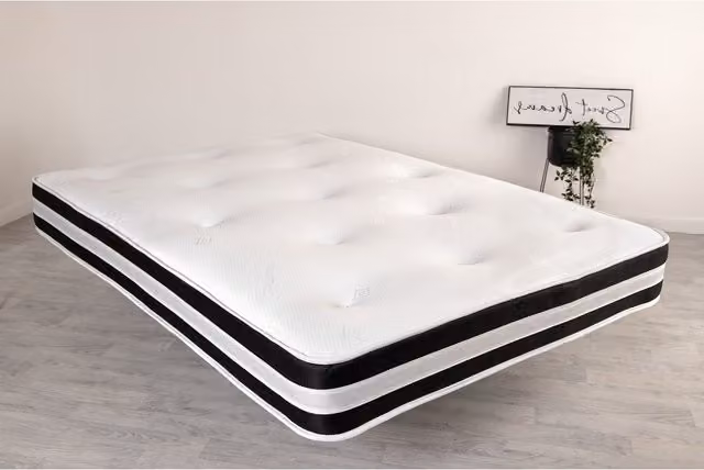 Starlight Beds 3D Quilted Tuft Hybrid Mattress, Soft Comfort with Airflow Border, White, Depth: 20 cm, W/D/H: 180 x 200 x 20 cm