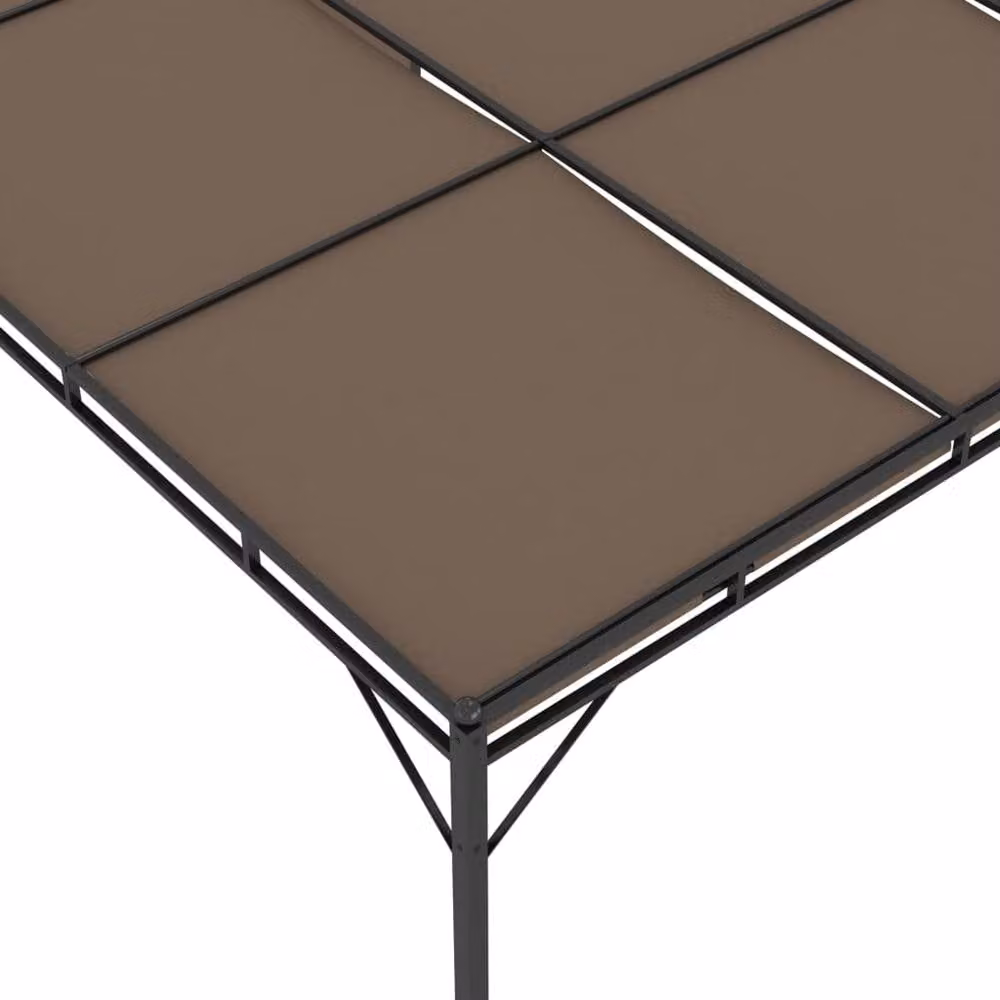 Berkfield Home Garden Gazebo with Side Curtain, Beige, W: 400 cm, D: 300 cm, H: 225 cm – 4