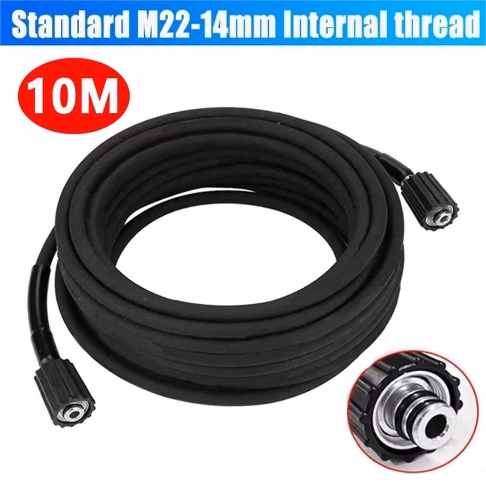 Nordara 10m High Pressure Washer Hose Pipe, 5800PSI, Black – 2