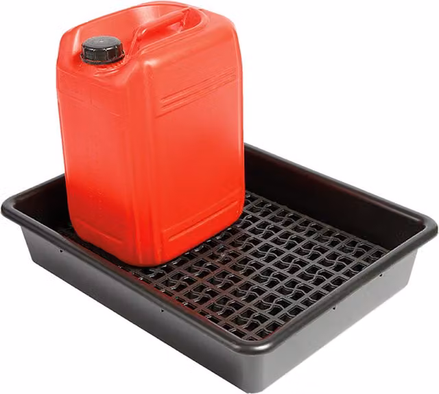 SERPRO Black Bunded Small Container Tray W: 64 cm, D: 49 cm, H: 12 cm
