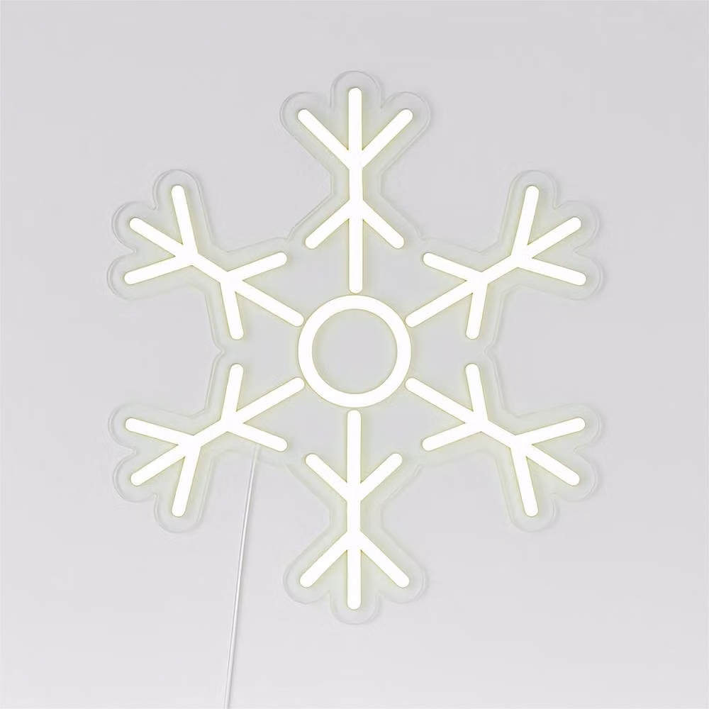 Xmas Haus Silhouette Neon LED Snowflake Light, White, W: 36 cm, H: 40 cm – 4