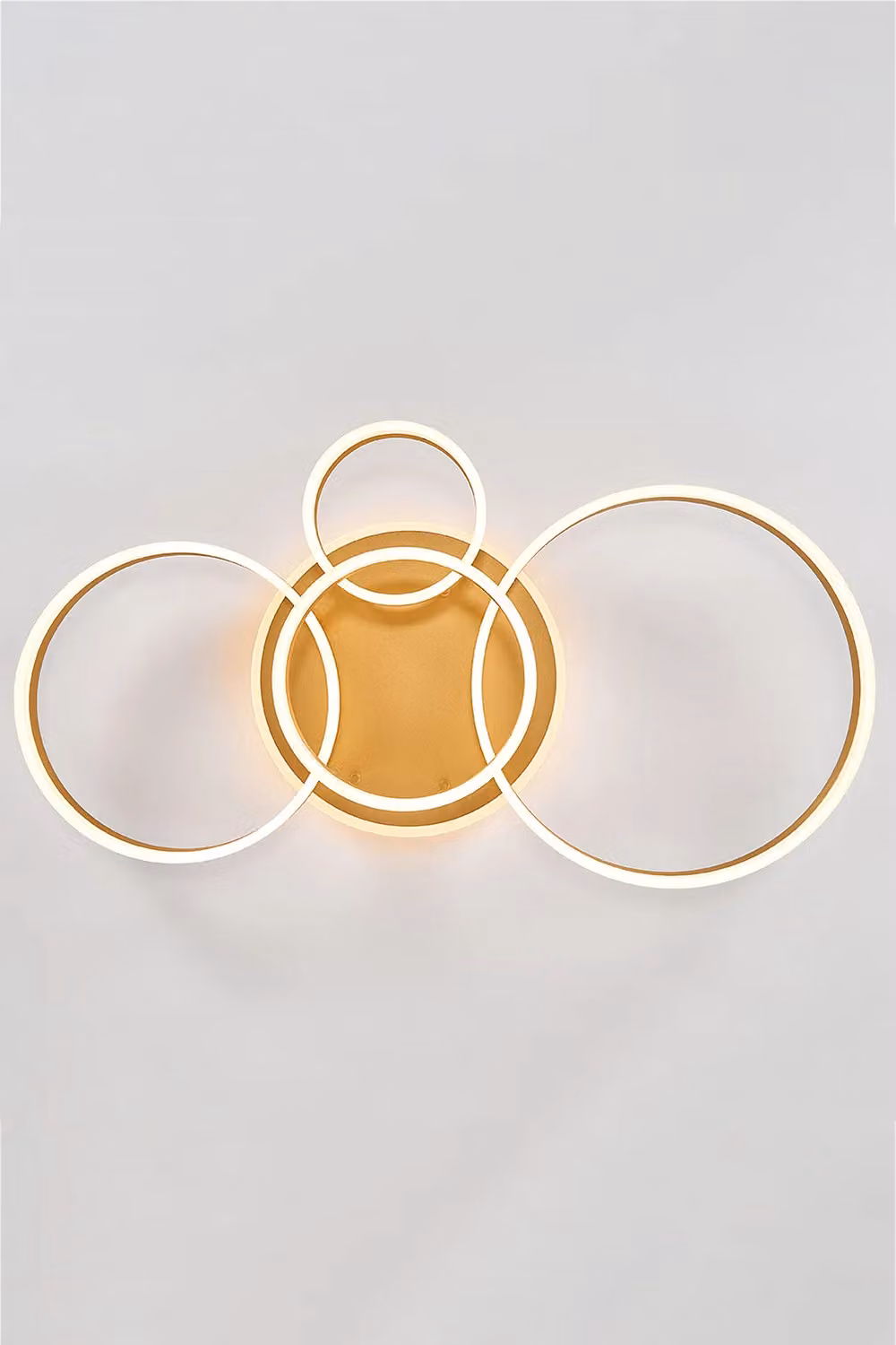 Living and Home Classic Golden Loops LED Ceiling Light in Gold/Brass – 4