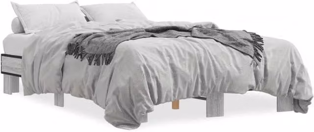 Berkfield Home Small Double Bed Frame in Grey Sonoma, W/D/H: 120 x 200 cm – 1