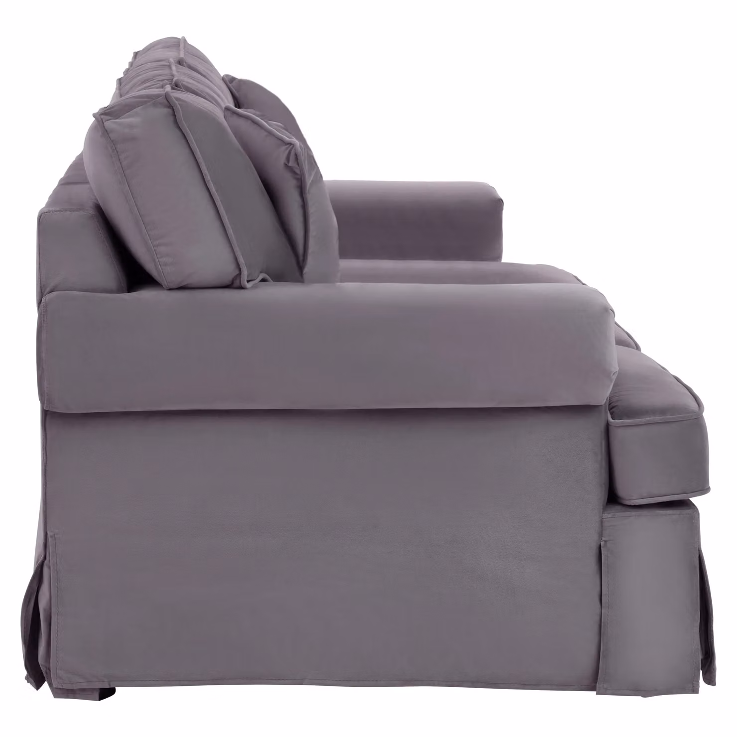 Fifty Five South Three Seater Grey Velvet Sofa with Scatter Cushions – 4