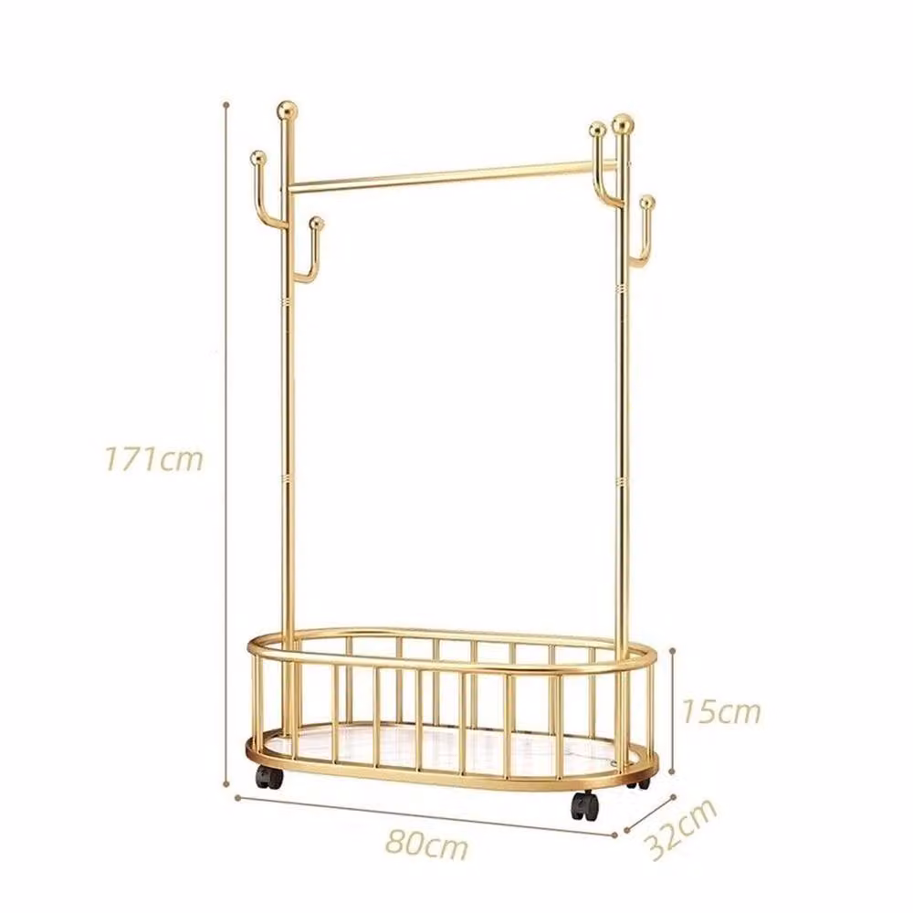 FORGEVIO Gold Heavy Duty Metal Single Rail Hanging Rack, Width: 50 cm – 2