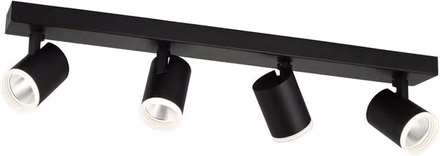 Netlighting Helvia Modern LED Ceiling Spotlight Bar in Black, 4000K – 3