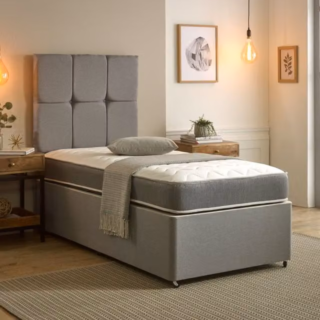 Starlight Beds Zig Zag Hybrid Spring Mattress in Grey, Soft Firmness, Depth: 19 cm, W/D/H: 140 x 200 x 19 cm – 1