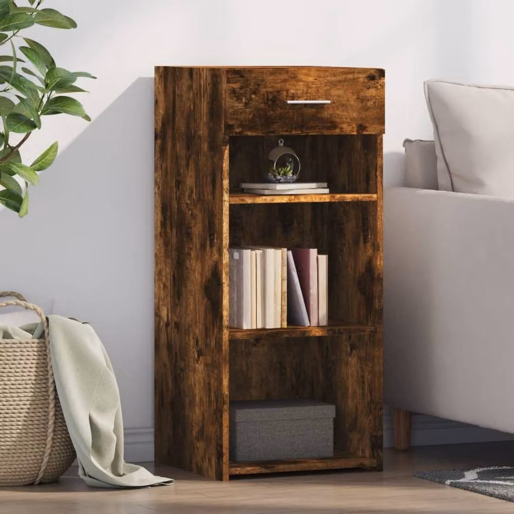 Berkfield Home Modern Smoked Oak Sideboard in Brown, W/D/H: 40 x 42.5 x 93 cm – 2